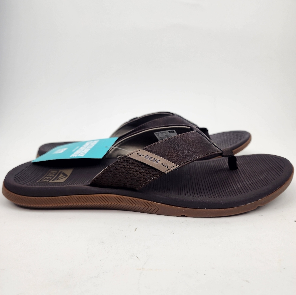 Reef Santa Ana Men's Brown Cushioned Flip Flop Beach Sandals Shoes Size 12 NWT - Picture 4 of 7